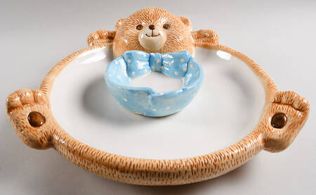 Country Bear Figural Chip/Dip Set (2 Piece)