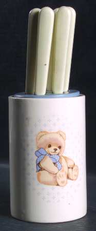 Country Bear Knife Holder with 6 Steak Knives