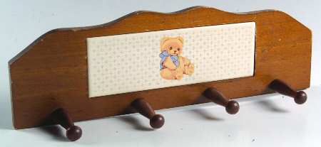 Country Bear Wall Hanging Mug Rack Hold 4 Mugs