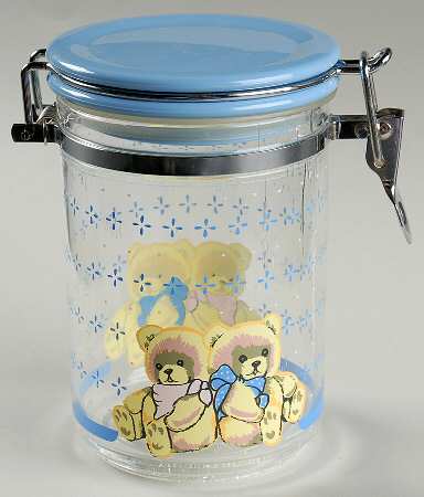 Country Bear Large Acrylic Storage Jar & Lid by Tienshan