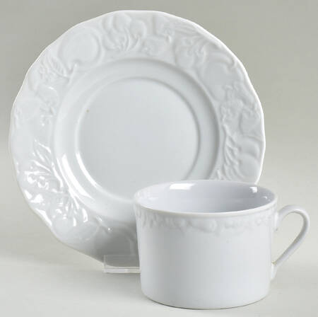 Cornucopia Flat Cup & Saucer Set