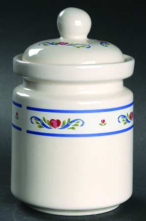 Folk Dance (Hearts & Scrolls) Small Canister & Lid