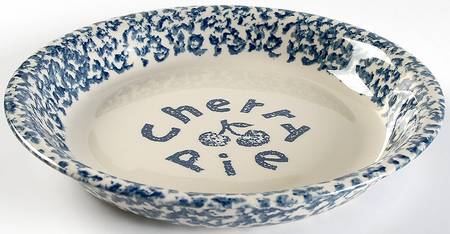 Fruits Blue Pie Serving Plate