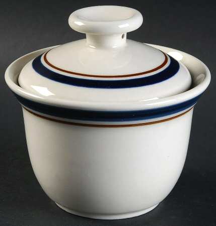 Halo Blue Sugar Bowl & Lid