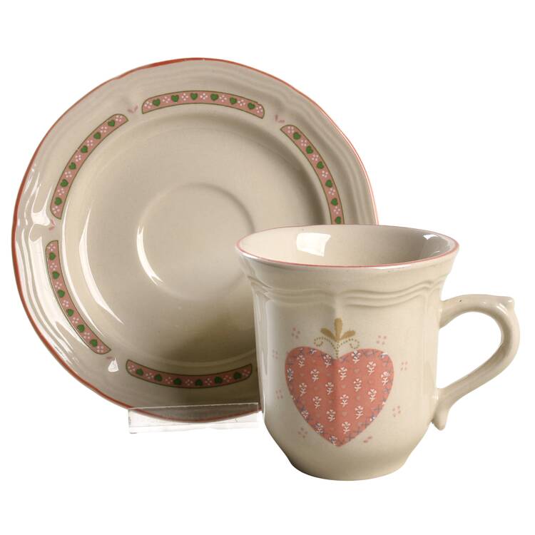 Heartwarming Flat Cup & Saucer Set