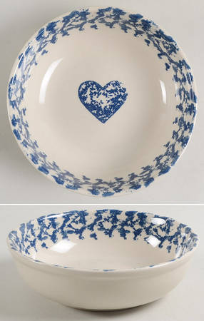 Sponge Blue (Animals or Hearts) Coupe Cereal Bowl