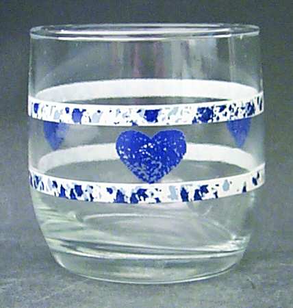 Sponge Blue (Animals or Hearts) 8 Oz Glassware Juice