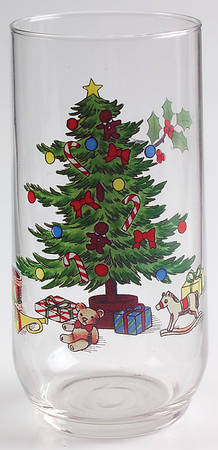 Holiday Hostess (Trim, Gold Band) 12 Oz Glassware Tumbler