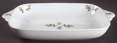 Holiday Hostess (Trim, Gold Band) 13'' Rectangular Baker