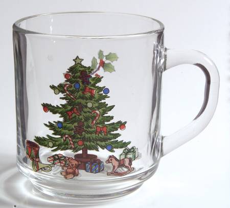 Holiday Hostess (Trim, Gold Band) Glassware Mug