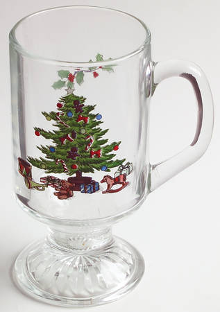 Holiday Hostess (Trim, Gold Band) Glassware Mug