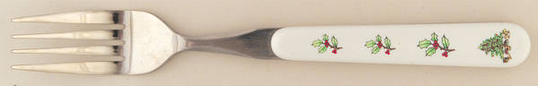 Holiday Hostess (Trim, Gold Band) Dinner Fork (7 1/2" or Larger)