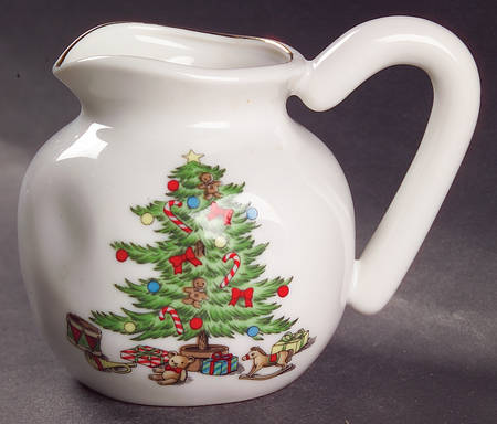 Holiday Hostess (Trim, Gold Band) Mini Creamer