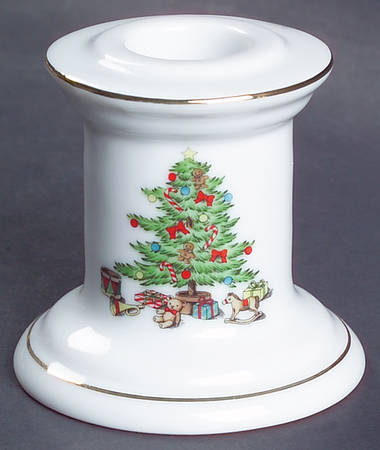 Holiday Hostess (Trim, Gold Band) 2" Candlestick