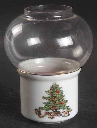 Holiday Hostess (Trim, Gold Band) Votive Candleholder
