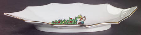Holiday Hostess (Trim, Gold Band) Open Candy Dish