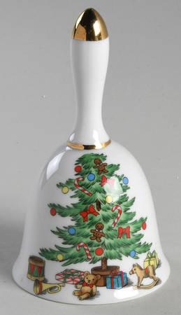 Holiday Hostess (Trim, Gold Band) Bell
