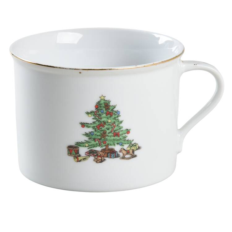 Holiday Hostess (Trim, Gold Band) Flat Cup