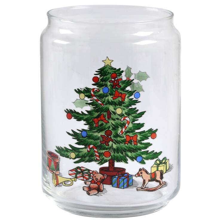 Holiday Hostess (Trim, Gold Band) Medium Glassware Storage Jar No Lid