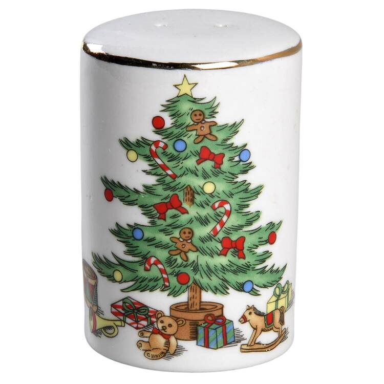 Holiday Hostess (Trim, Gold Band) Salt Shaker