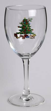Holiday Hostess (Trim, Gold Band) 8 Oz Glassware Goblet