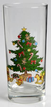 Holiday Hostess (Trim, Gold Band) 12 Oz Glassware Tumbler