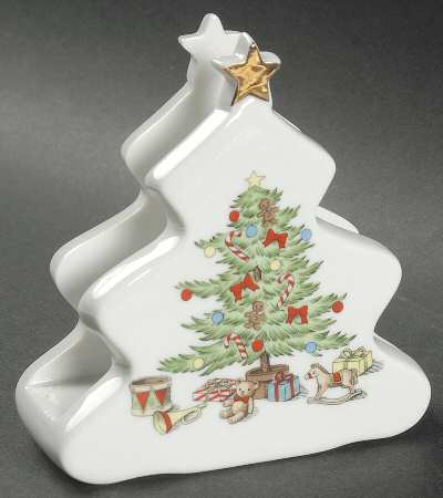 Holiday Hostess (Trim, Gold Band) Napkin Holder