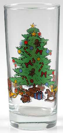 Holiday Hostess (Trim, Gold Band) 12 Oz Glassware Tumbler
