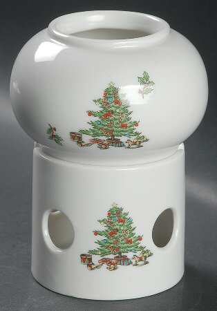 Holiday Hostess (Trim, Gold Band) Potpourri Simmerer and Warmer Stand