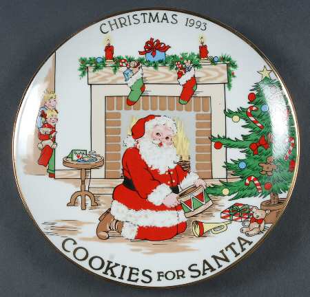 Holiday Hostess (Trim, Gold Band) 1993 Collector Plate