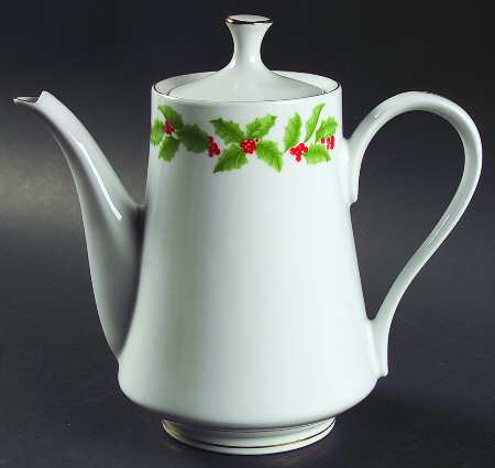 Holly (No Verge) Teapot & Lid