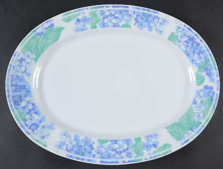 Hydrangea 14" Oval Serving Platter