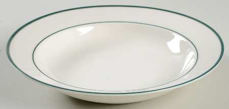 Intro Hunter Green Rim Soup Bowl