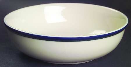 Kitchen Basics Cobalt Green (Thin Band) Coupe Cereal Bowl by Tienshan