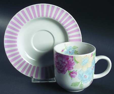 Prima Rosa Flat Cup & Saucer Set