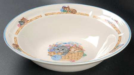 Purrfect Friends 9" Round Vegetable Bowl