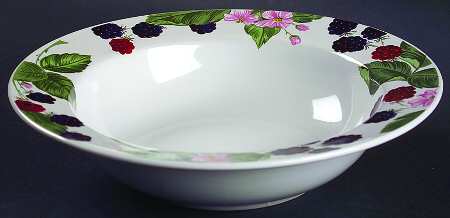 Raspberry Social Rim Soup Bowl
