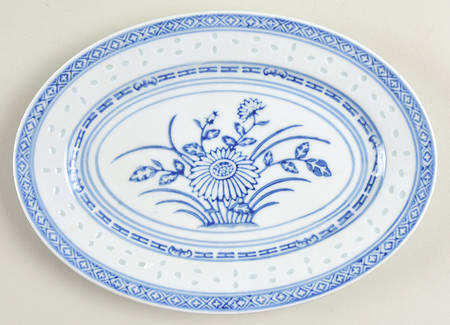 Rice Flower 9" Oval Serving Platter