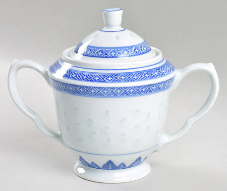 Rice Flower Sugar Bowl & Lid