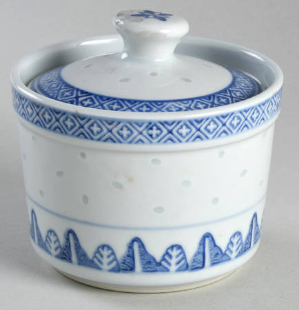 Rice Flower Sugar Bowl & Lid