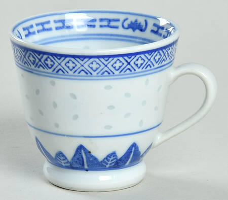Rice Flower Footed Demitasse Cup