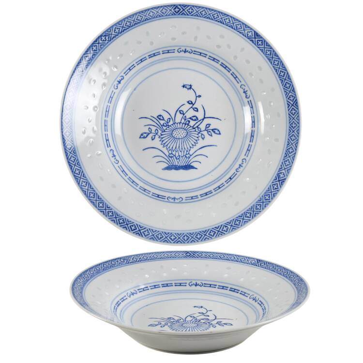 Rice Flower Rim Soup Bowl