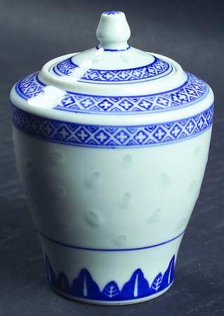 Rice Flower Sugar Bowl & Lid