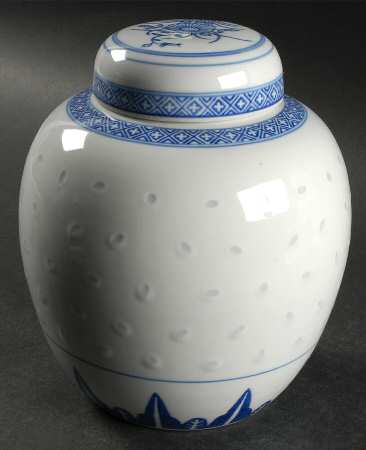 Rice Flower Large Ginger Jar & Lid
