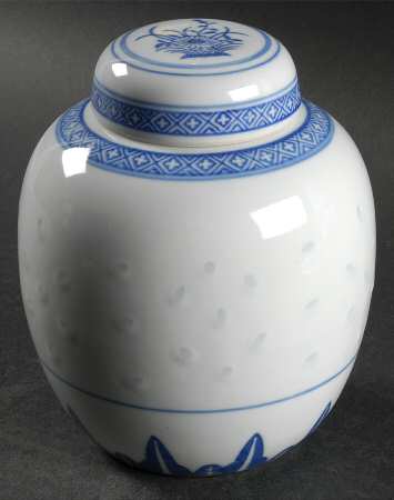 Rice Flower Medium Ginger Jar & Lid