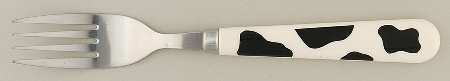 Spotted Cow (White) Dinner Fork (7 1/2" or Larger)
