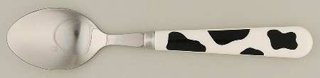 Spotted Cow (White) Place/Oval Soup Spoon