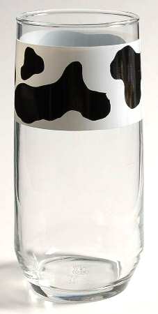 Spotted Cow (White) 12 Oz Glassware Tumbler