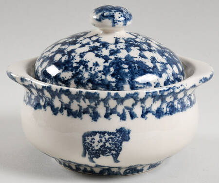 Sponge Blue (Animals or Hearts) Individual Casserole & Lid