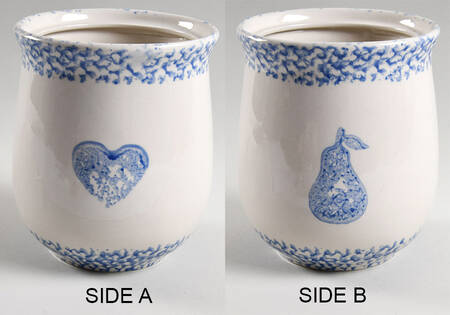 Sponge Blue (Animals or Hearts) Medium Canister No Lid